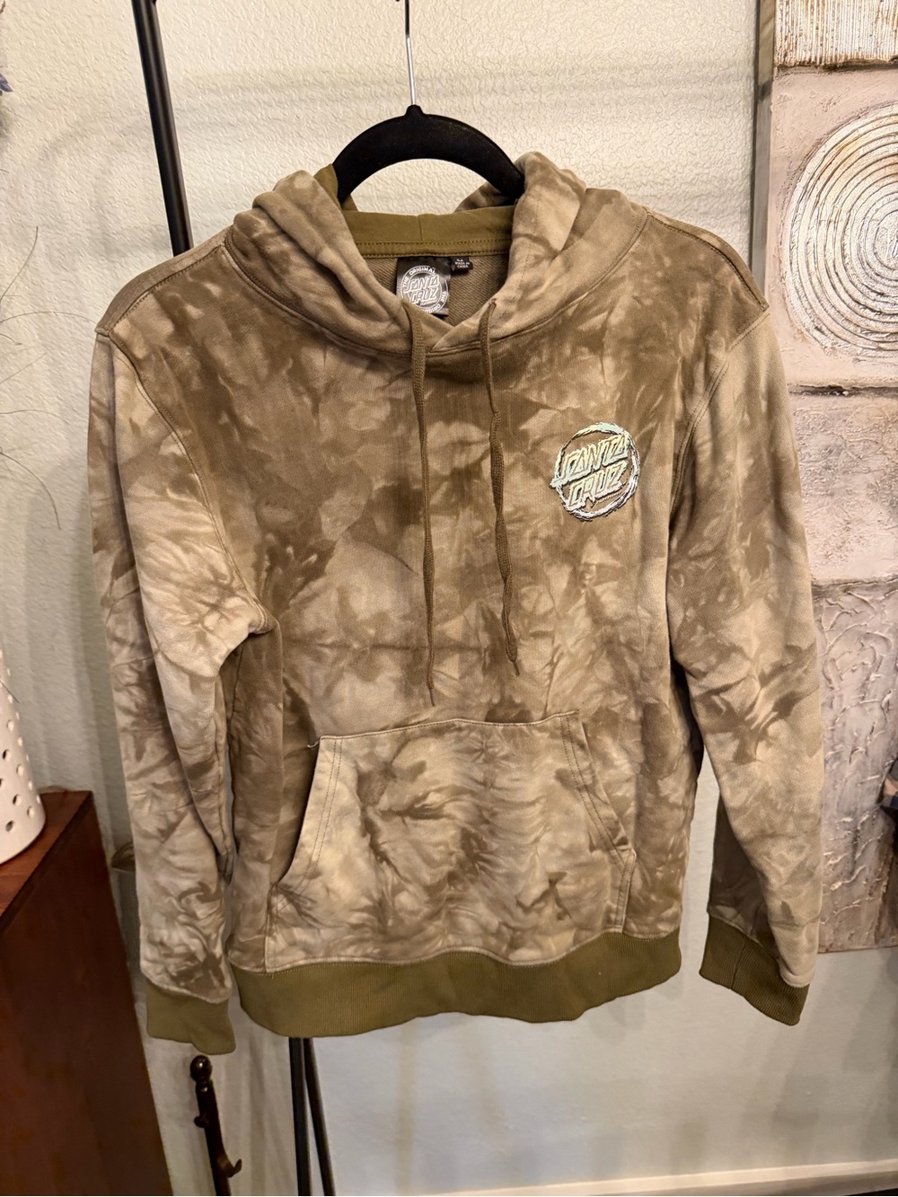 Santa Cruz Skateboards Olive Tie-Dye Crewneck Hoodie